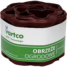 Лента бордюрна садова VARTCO 10 см 9 метрів коричнева
