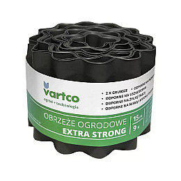 Лента бордюрная садовая VARTCO 20 см 9 метров серая
