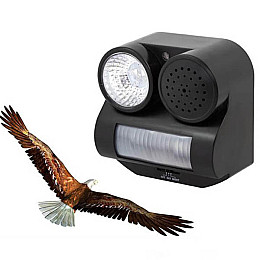 Відлякувач птахів звуковий Aptel 125х126х73 мм Чорний OD12