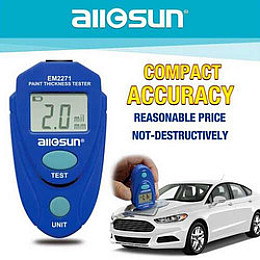 Толщиномер автомобильный Allosun EM2271 для лакокрасочного покрытия Синий (IJFDBGC16FHNBVCU)