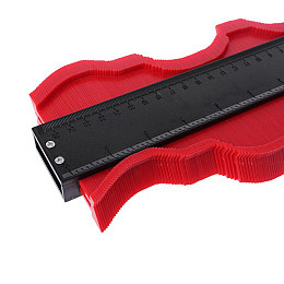 Універсальний вимірювач контуру SUNROZ контурна лінійка 25 см Червоний (SUN5656)