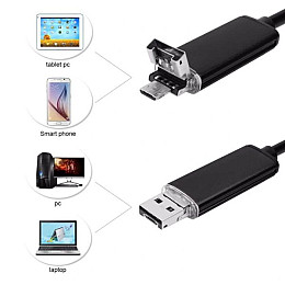 USB ендоскоп для смартфона та ноутбука HD 480P Kerui 555S 5 м 5.5 мм (100346)