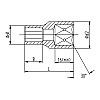 Насадка шестигранна коротка 1/2" 12мм CrV ULTRA (6070122)