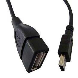 Кабель Atcom USB 2.0 AF/Mini USB 5 pin 0.8M OTG
