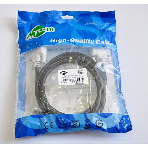 Кабель Atcom 8057 DVI-DVI 24/24 pin 241 1.8м