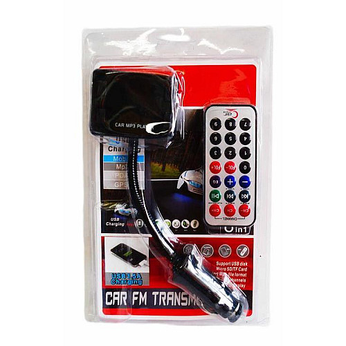 Автомобильный FM-модулятор 856 USB/micro SD от прикуривателя Black (av052-hbr)
