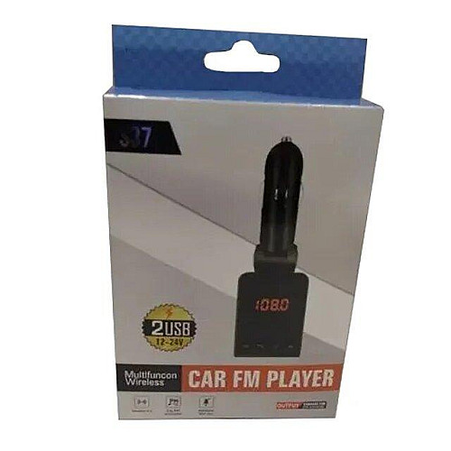 Автомобильный FM модулятор трансмиттер S37 Black (av112-hbr)