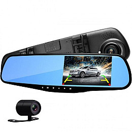 Автомобильный видеорегистратор зеркало Vehicle Blackbox DVR 1433 (av010-hbr)