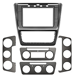 Переходная рамка Lesko Skoda Octavia 2004-2014 г F-6502 Black (6529-22642)