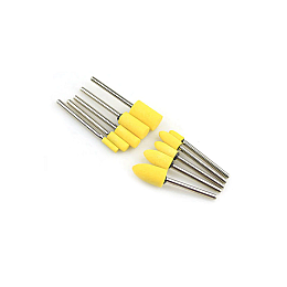 Набір жовтих корундів 10 шт для гравера, бормашинки, Dremel