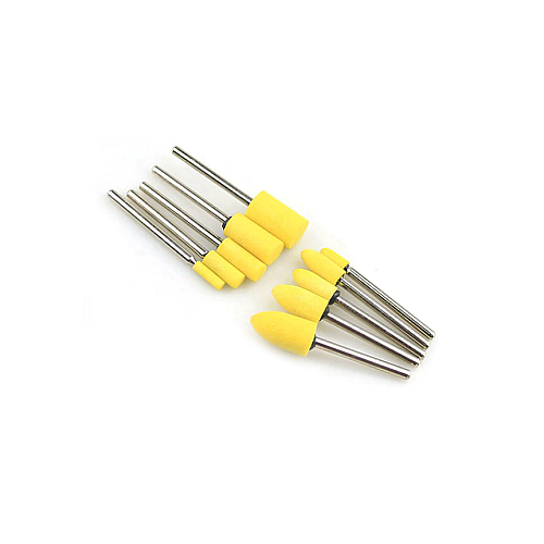 Набір жовтих корундів 10 шт для гравера, бормашинки, Dremel