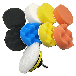 Набір поролонів для полірування автомобіля на дрель 75мм 11 шт