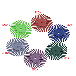 Набор абразивных щеток для полировки 6 шт + держатель