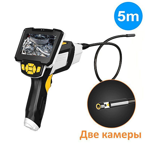 Эндоскоп для авто технический с 2-мя камерами Inskam 112-10 Dual, 8 мм 5 метров (100732)