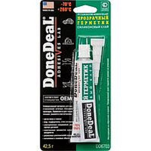 Герметик DoneDeal 6703 прозрачный силиконовый, 42,5 г