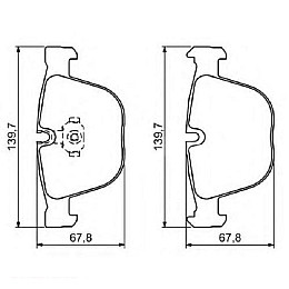 Тормозные колодки Bosch дисковые задние BMW 3/5/6/7X5/X6  R  02>> 0986494325