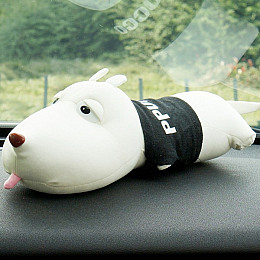 Дорожня подушка Little bean з вугільним наповненням Собака чорна