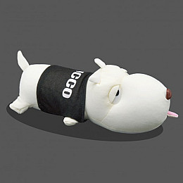 Дорожня подушка Little bean з вугільним наповненням Собака чорна