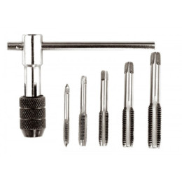 Набор метчиков MASTERTOOL с Т-образным держателем 6 эл. (M4/M5/M6/M8/M10) 15-1406