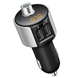 FM-трансмітер RIAS G9 Bluetooth+2xUSB+MP3 Чорний (3_00314)