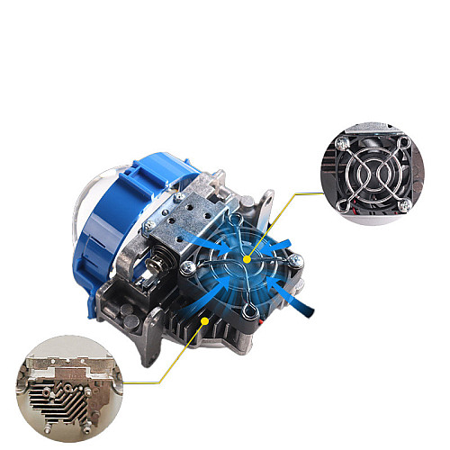 Автомобільні лінзи з охолодженням SANVI 1725 BI-LED 3000К/300К/5500 35W 3900 Лм Білий (9425-36598)