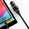 Автомобільне зарядне пристрій Sky Dolphin SZ02T Aluminium 2USB 2.4A Black AZP-000072 кабель Type-C