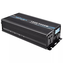 Інвертор напруги HOULI 3000W 12V в 220V Чистий синус з ЖК-дисплеєм Чорний (IN3W12VZK)