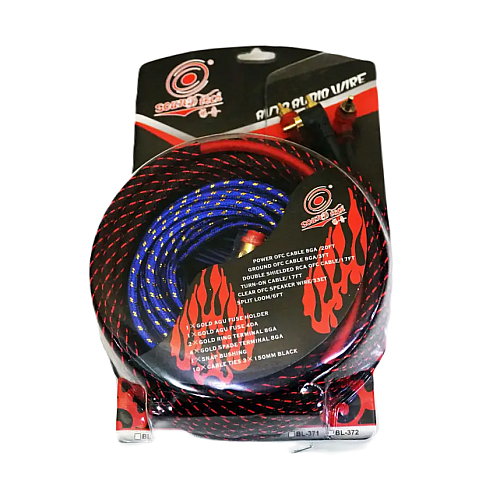 Набір проводів для підсилювача сабвуфера SOUND Tech 8GA 6м 1500W ART: 5600 (3_02414)