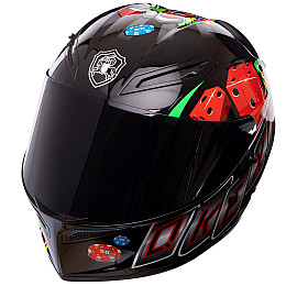 Мотошлем QKE POKER M-9542 XL Разноцветный