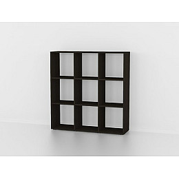 Полка для книг стеллаж на 9 ячеек Forte Id A-0020 Венге темний Ш1072*В1078*Г290