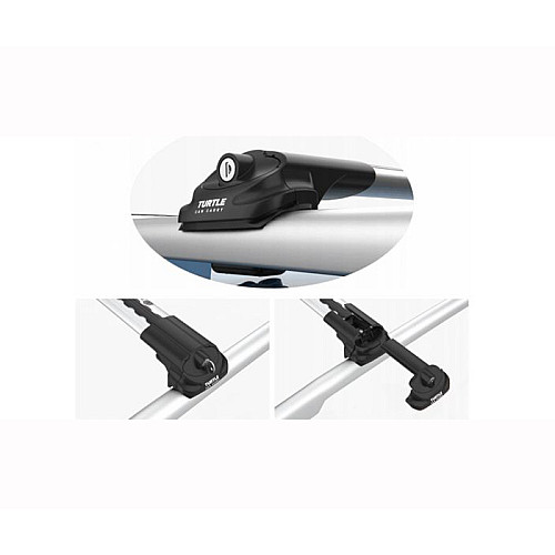 Поперечины на крышу автомобиля для рейлингов Turtle AIR 1 Серебристый