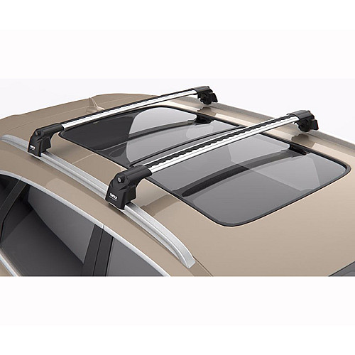Поперечини на інтегровані релінги Turtle AIR 2 Сріблястий