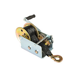 Лебідка барабанна тягове зусилля 907 кг ремінь 8 м MASTERTOOL GM (86-8290)