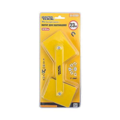 Магнит для сварки MASTERTOOL GM 2x23 кг 1-360° 65х85 мм (81-0205)