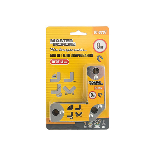 Магнит угловой для сварки MASTERTOOL GM 9 кг 45/90/135° (81-0207)