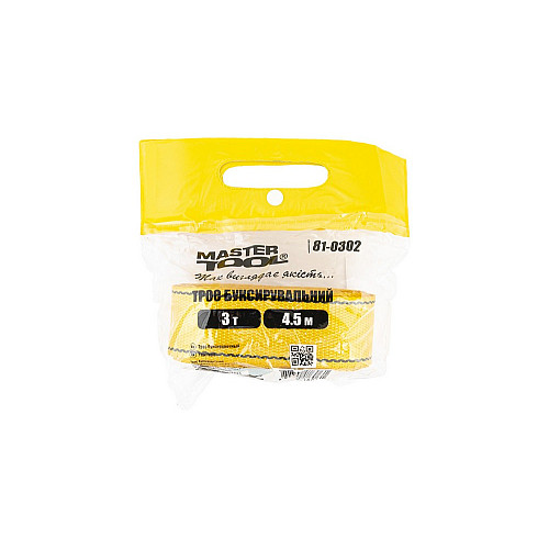 Трос буксировочний MASTERTOOL 3 т 4.5 м 50 мм 81-0302