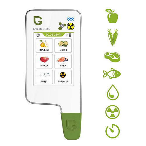 Екотестер Greentest ECO 6 - Дозиметр, нітрат-тестер і вимірювач жорсткості води в одному приладі (Green6)