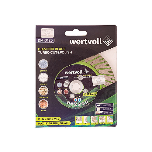 Диск алмазний Wertvoll TURBO CUT&POLISH 125х2.8 мм (DM-3125)