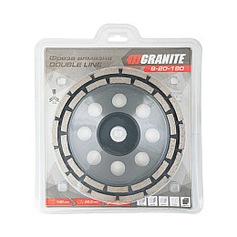 Фреза алмазна торцева для каменю Granite DOUBLE LINE 180х22.2 мм (9-20-180)