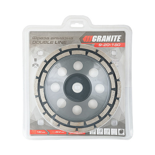 Фреза алмазная торцевая для камня Granite DOUBLE LINE 180х22.2 мм (9-20-180)