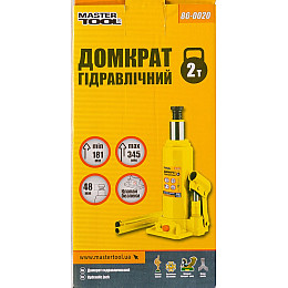 Домкрат гідравлічний пляшковий MASTERTOOL 2 т 181-345 мм (86-0020)