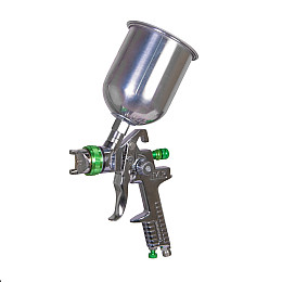 Краскопульт пневматичний MASTERTOOL HVLP, GLAZE ВАЛБ 600 мл, Ø 1,3 мм, 150-220 л/хв, 3-4 бар (80-8907)