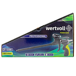 Пистолет для монтажной пены WERTVOLL 180 мм тефлоновое покрытие soft regulation (CF-1098)