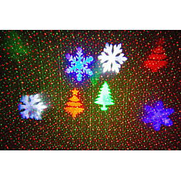Новогодний уличный лазерный проектор X-Laser XX-MIX-1012 11 4 Вт Черный