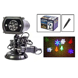Новогодний уличный лазерный проектор X-Laser XX-MIX-1012 11 4 Вт Черный