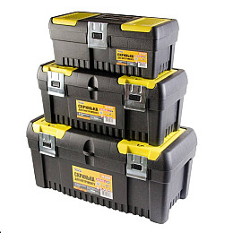 Ящики для инструментов с металлическими замками MASTERTOOL 3 шт 14"/ 17"/ 20" (79-2005)