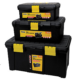 Ящики для инструментов с пластиковыми замками MASTERTOOL 3 шт 12,5"/ 16"/ 19,5" (79-2000)