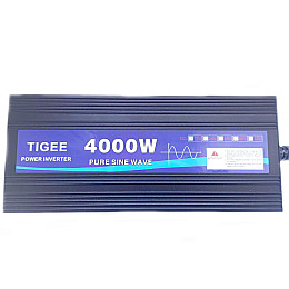 Інвертор напруги Tigee Power Inverter 005 з 12V на 220V 4000W чиста синусоїда Black (11043-hbr)
