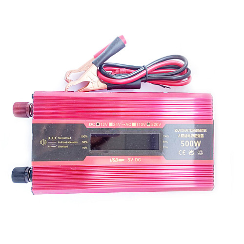 Инвертор напряжения Solar Smart King Power Inverter 009 c 12V на 220V 500W модифицированная синусоида Red (11031-hbr)