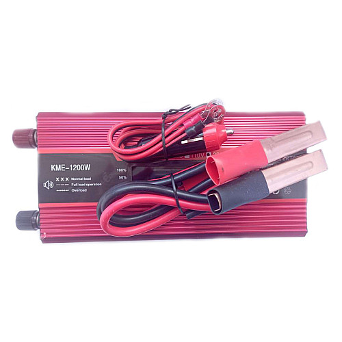 Інвертор напруги Solar Smart King Power Inverter 012 з 12V на 220V 1200W модифікована синусоїда Red (11033-hbr)